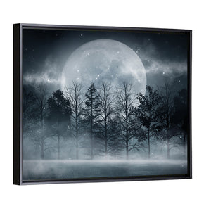 Dark Forest In Moonlight Wall Art