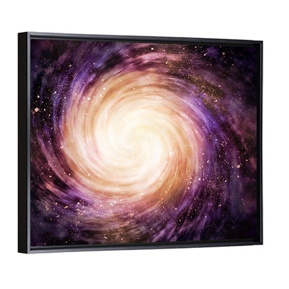 Spiral Galaxy In Space With Stars Wall Art