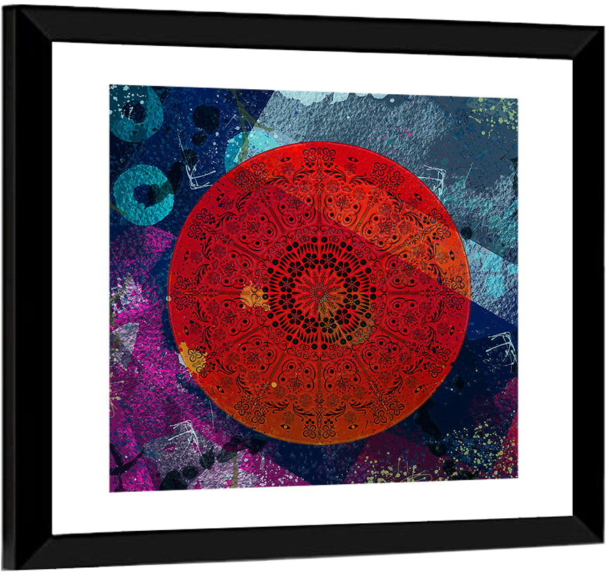 Vibrant Mandala Design Wall Art