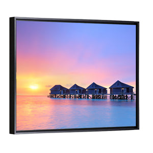 Sunset On Maldives island Wall Art