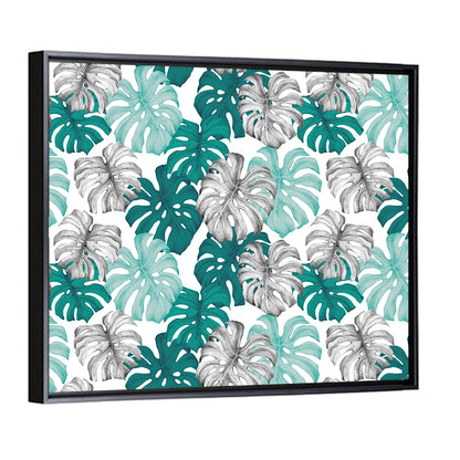 Monstera Leaves Seamless Pattern Wall Art