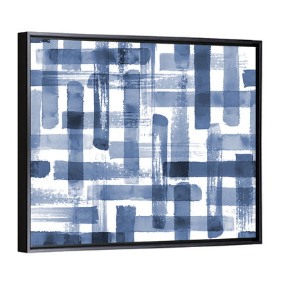 Indigo Brush Strokes Texture Wall Art
