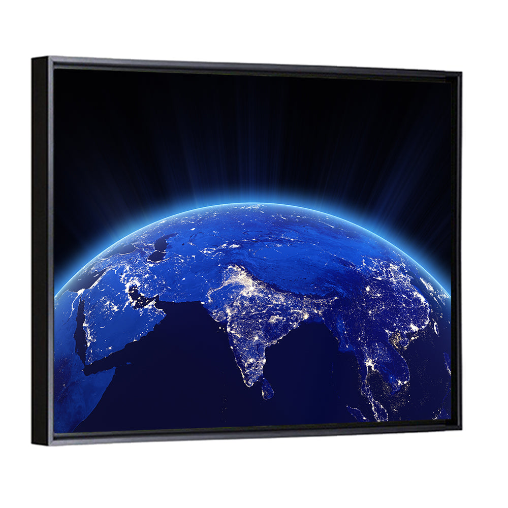 India at Night from Orbit Wall Art