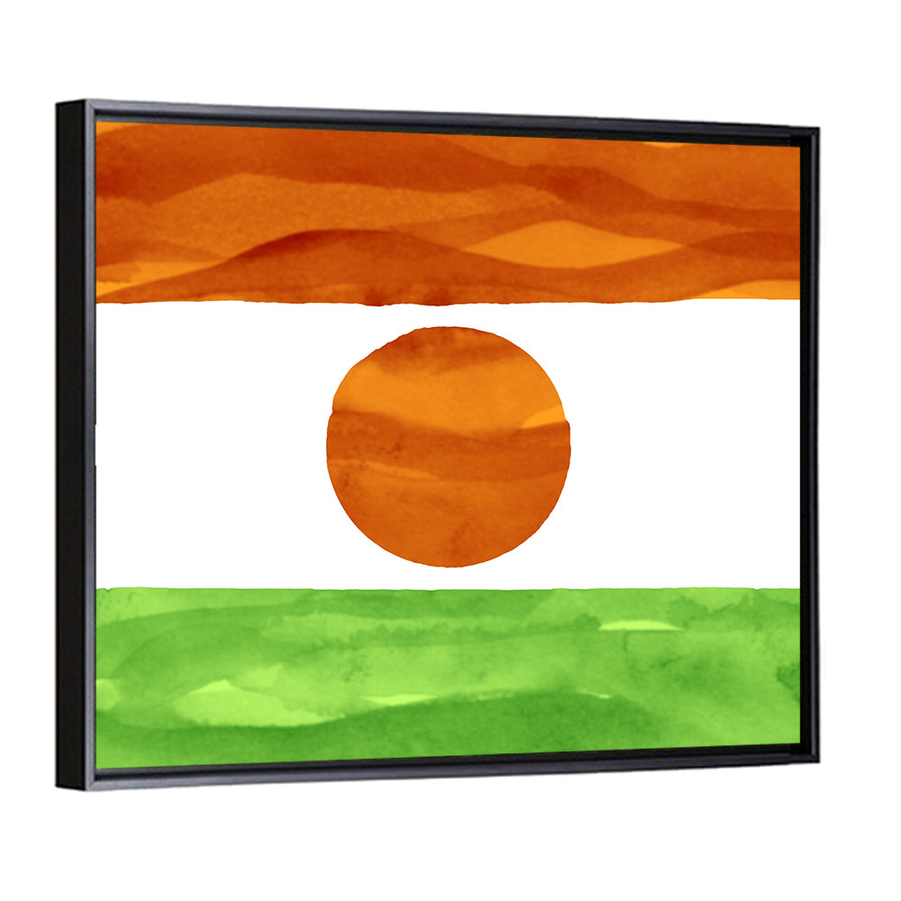 Niger Flag Watercolor Tricolor Wall Art