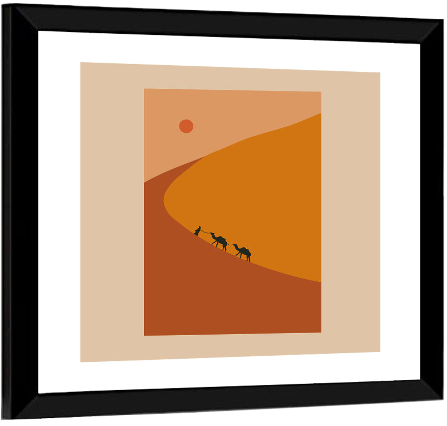 Minimal Desert Caravan Wall Art