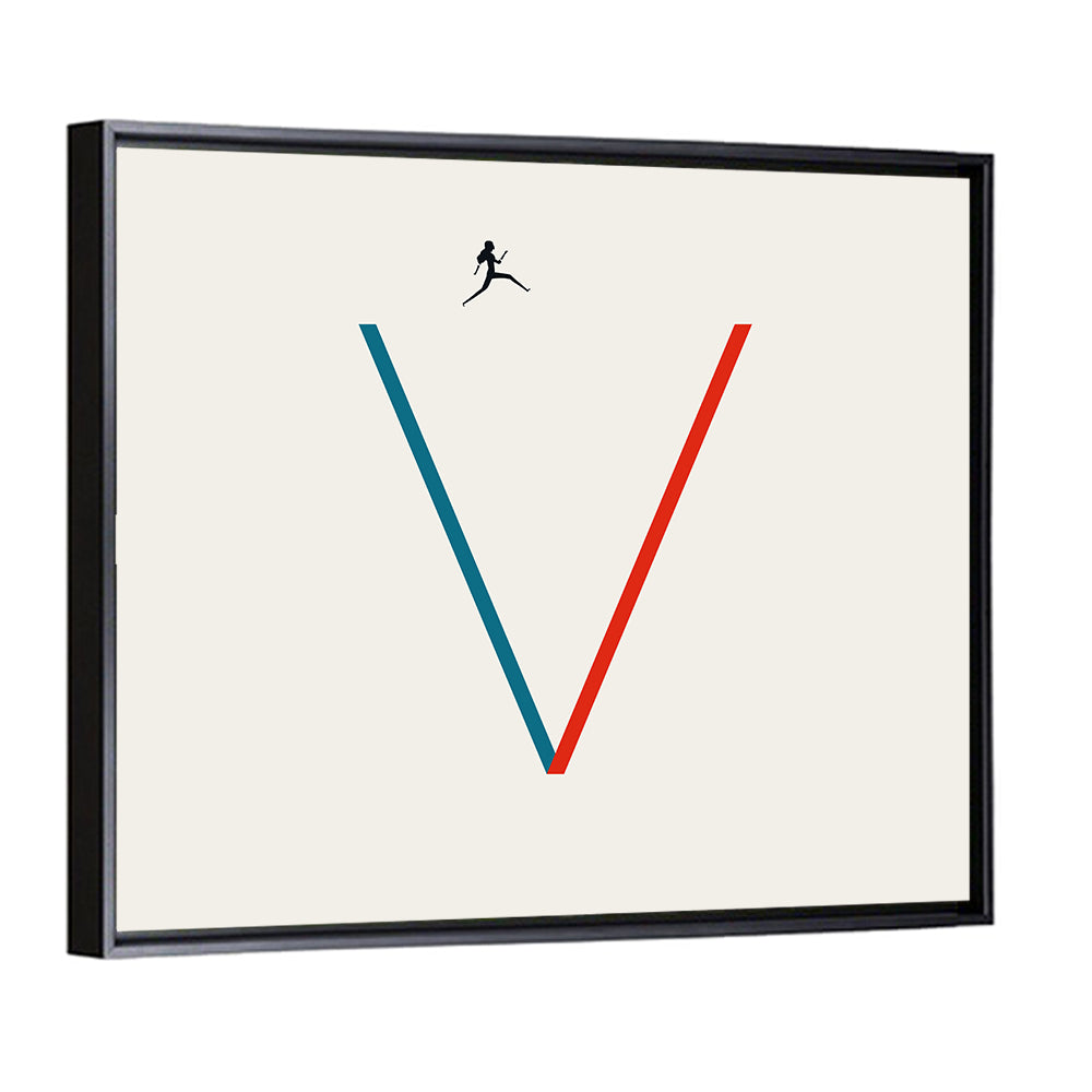 Victory V Runner Silhouette Wall Art