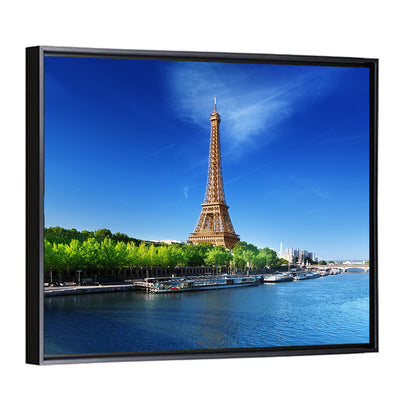 Seine In Paris With Eiffel Tower Wall Art