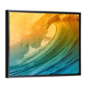 Big Ocean Wave With Sunset Wall Art