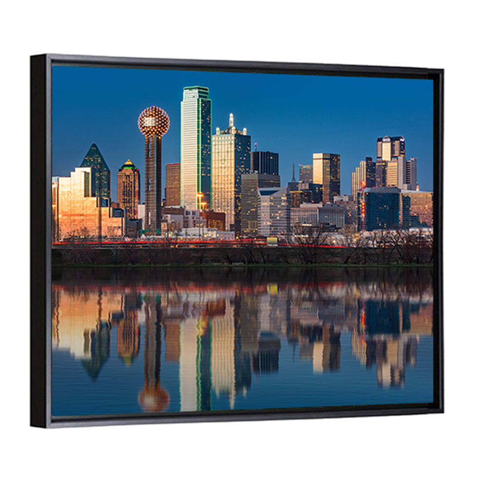 Dallas Skyline at Sunset Wall Art