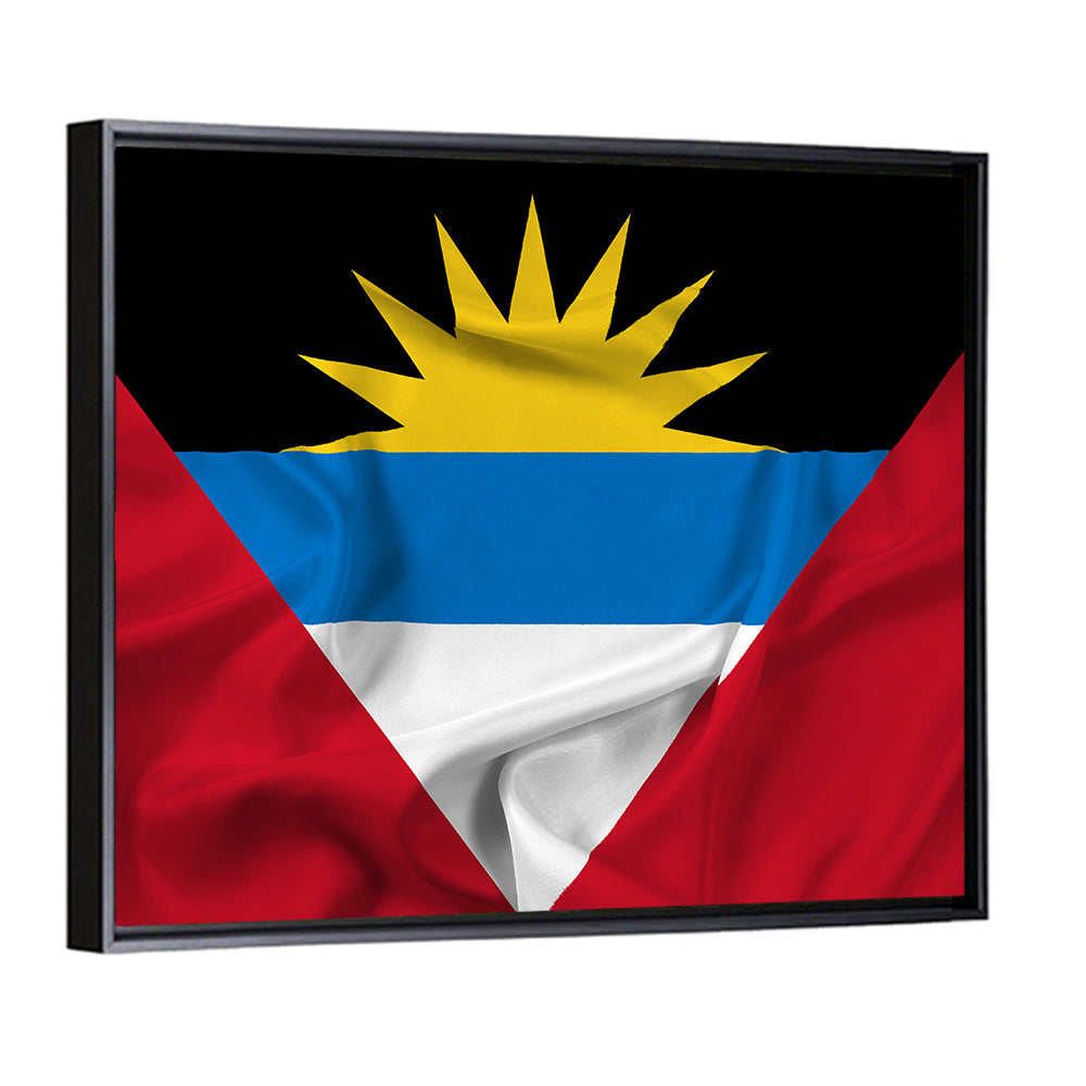 Waving Antigua & Barbuda Flag Wall Art