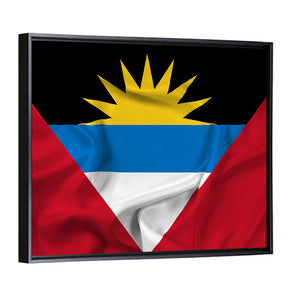 Waving Antigua & Barbuda Flag Wall Art