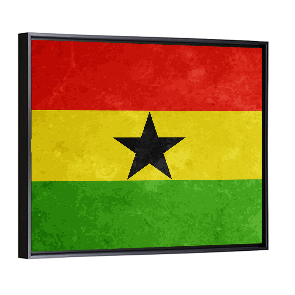 Ghana Flag with Centered Black Star Wall Art