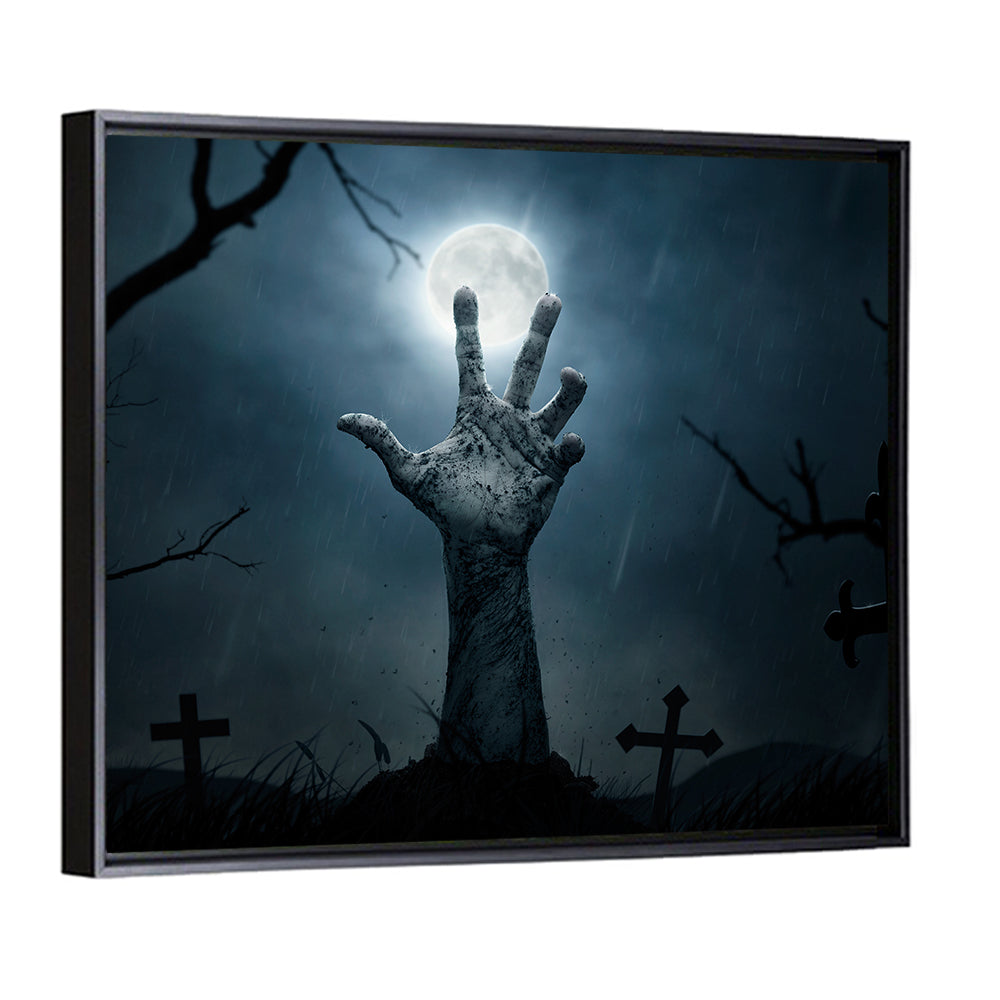 Zombie Rising Hand Wall Art