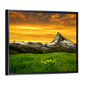 Matterhorn in the sunset at Swiss Alps Wall Art