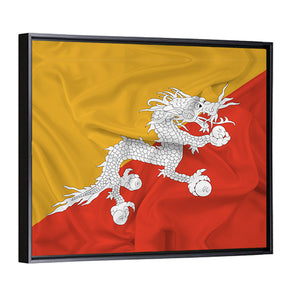 Waving Bhutan Flag Wall Art