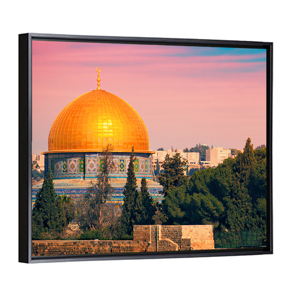 Dome of the Rock at Golden Hour Wall Art