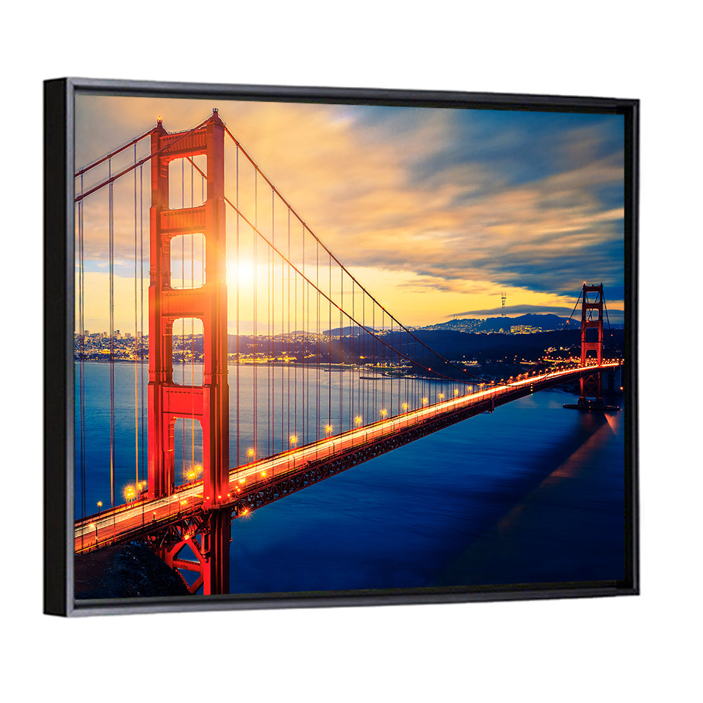 Sunrise Over Golden Gate Bridge Wall Art