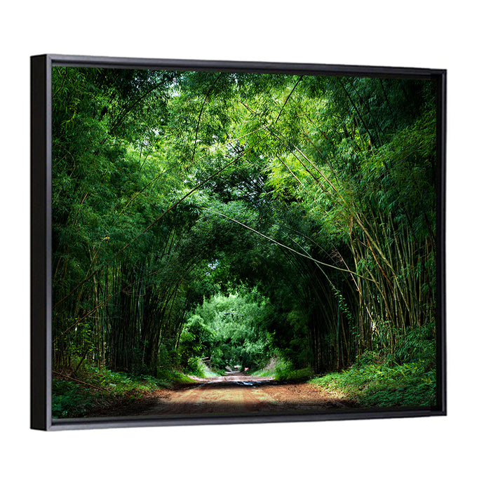 Bamboo Road in Kyoto Wall Art as a framed canvas