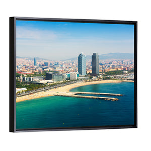 Barcelona From Mediterranean Sea Wall Art