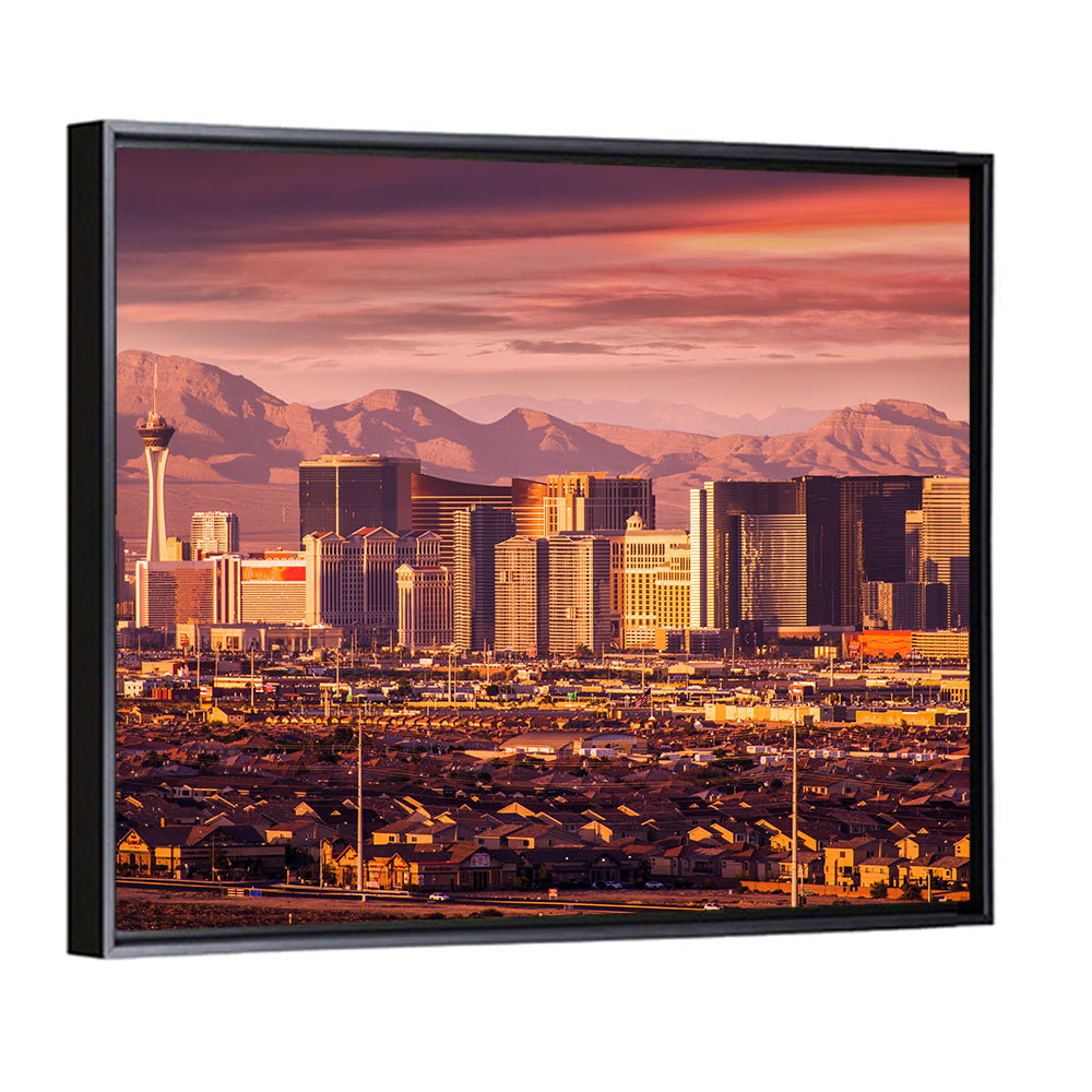 Las Vegas Strip Sunset Skyline Wall Art