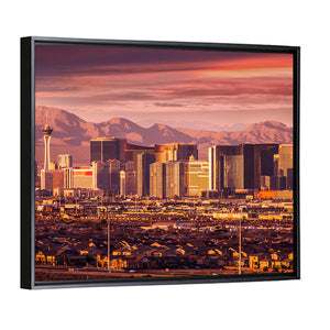 Las Vegas Strip Skyline Sunset Wall Art