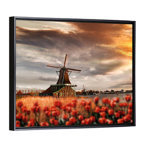 Traditional Dutch Windmills Wall Art