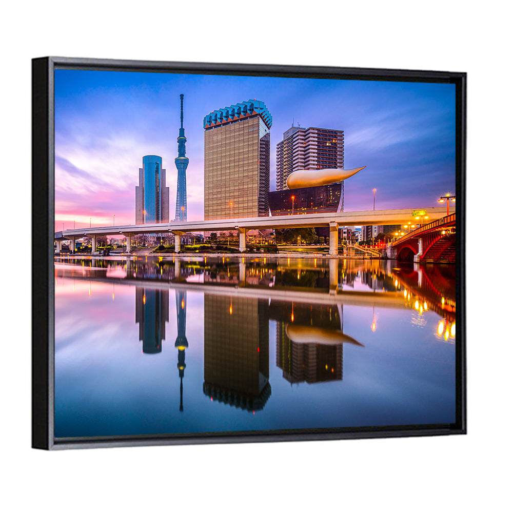 Tokyo Skyline & Sumida River At Dawn Wall Art