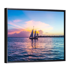 Sailing Boat At Key West Wall Art