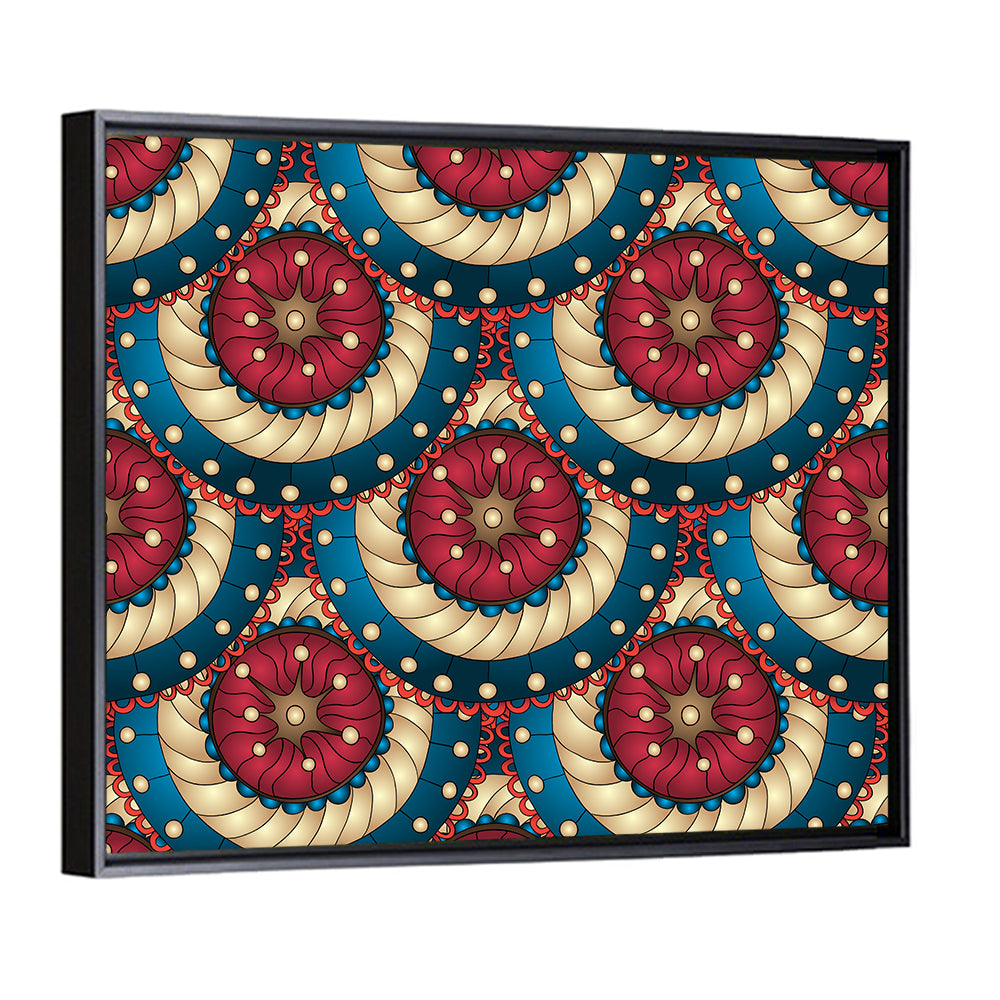 Tessellated Fish Scale Pattern Wall Art