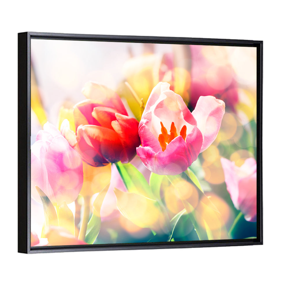 Artistic Spring Tulips Wall Art