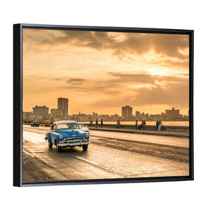 Malecon Avenue Sunset Havana Wall Art