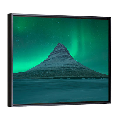 Northern Lights At Mount Kirkjufell Wall Art