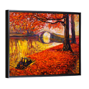 Autumn Park & Leaves Artwork Wall Art