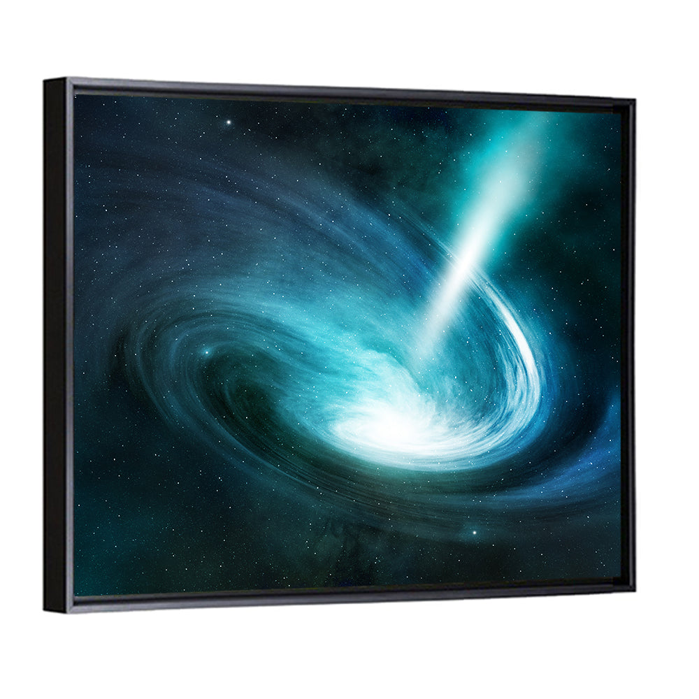 Spiral Galaxy with Radiant Jet Stream Wall Art