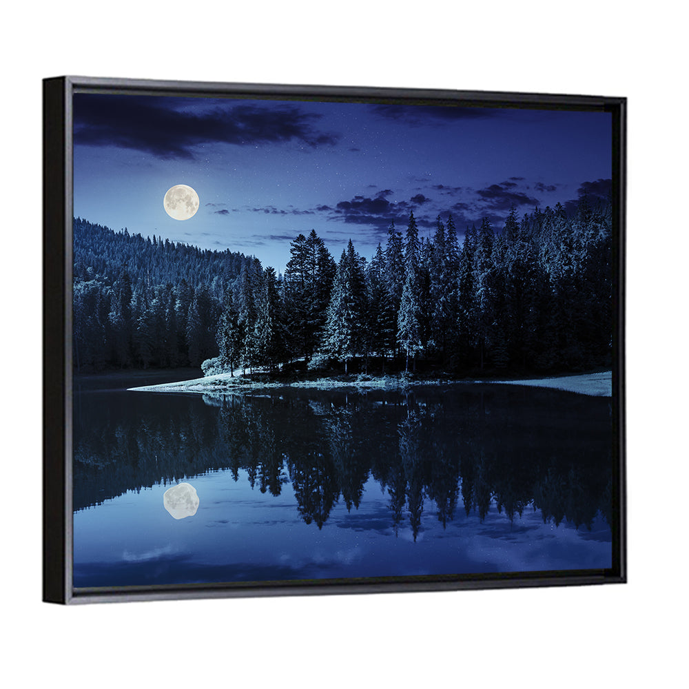 Moonlit Pine Lake Wall Art