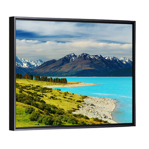 Mount Cook & Pukaki Lake In New Zealand Wall Art