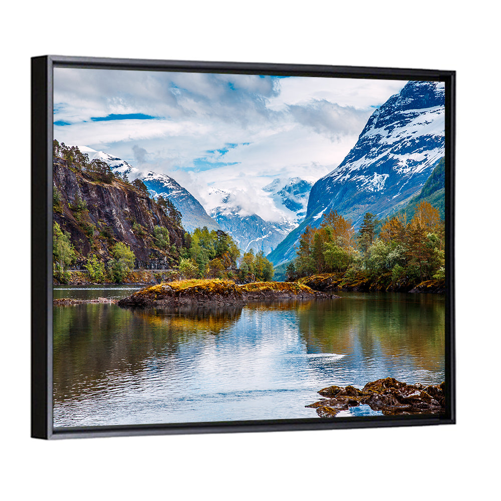Norwegian Mountain Reflection Wall Art