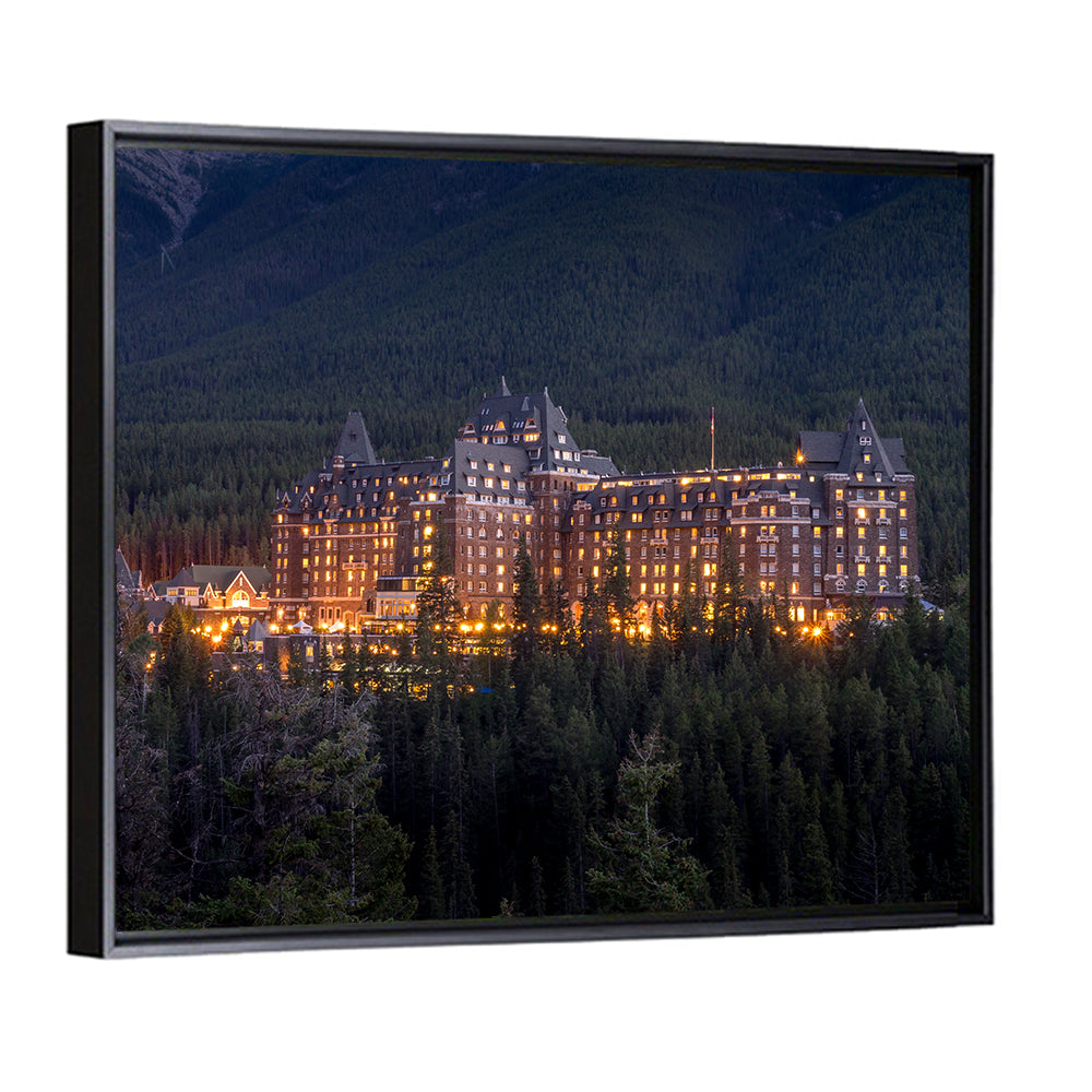 The Banff Springs Hotel At Night Wall Art