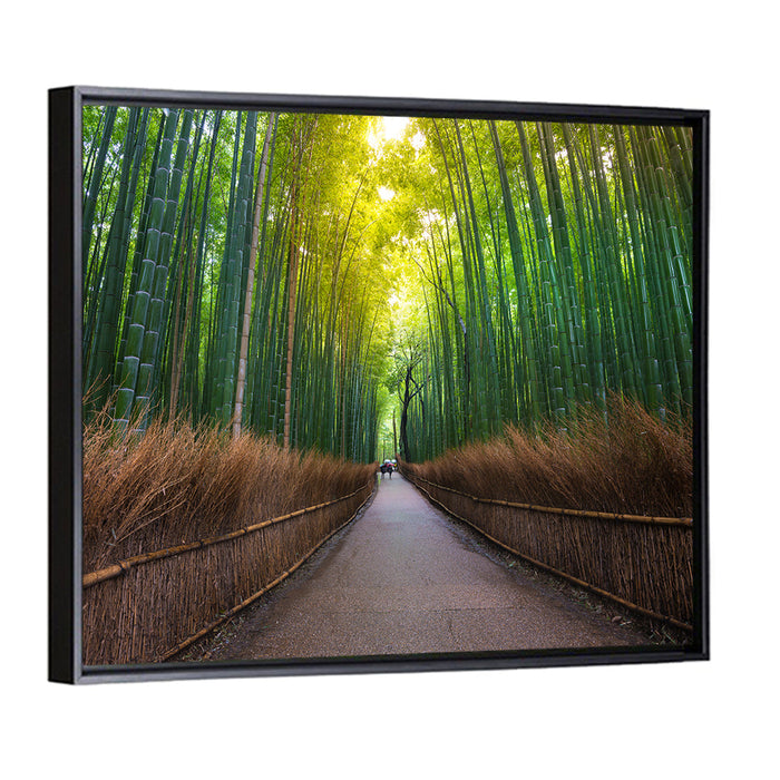 Kyoto Bamboo Forest Wall Art as a framed canvas