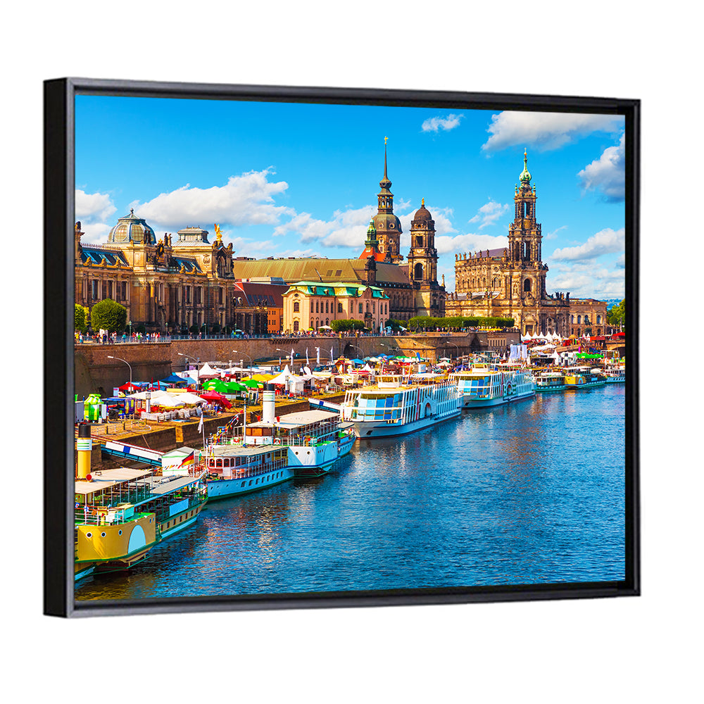 Dresden Elbe River Embankment Wall Art
