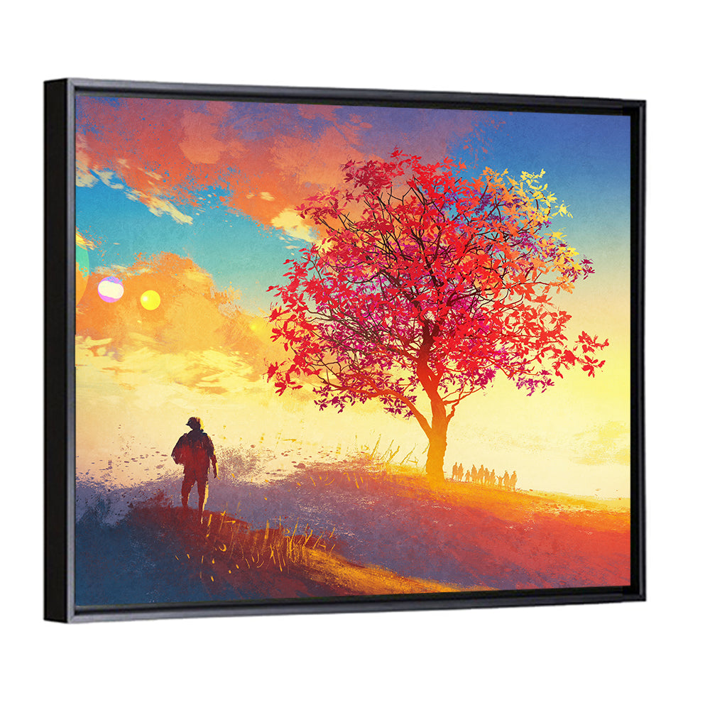 Surreal Autumn Dusk Landscape Wall Art