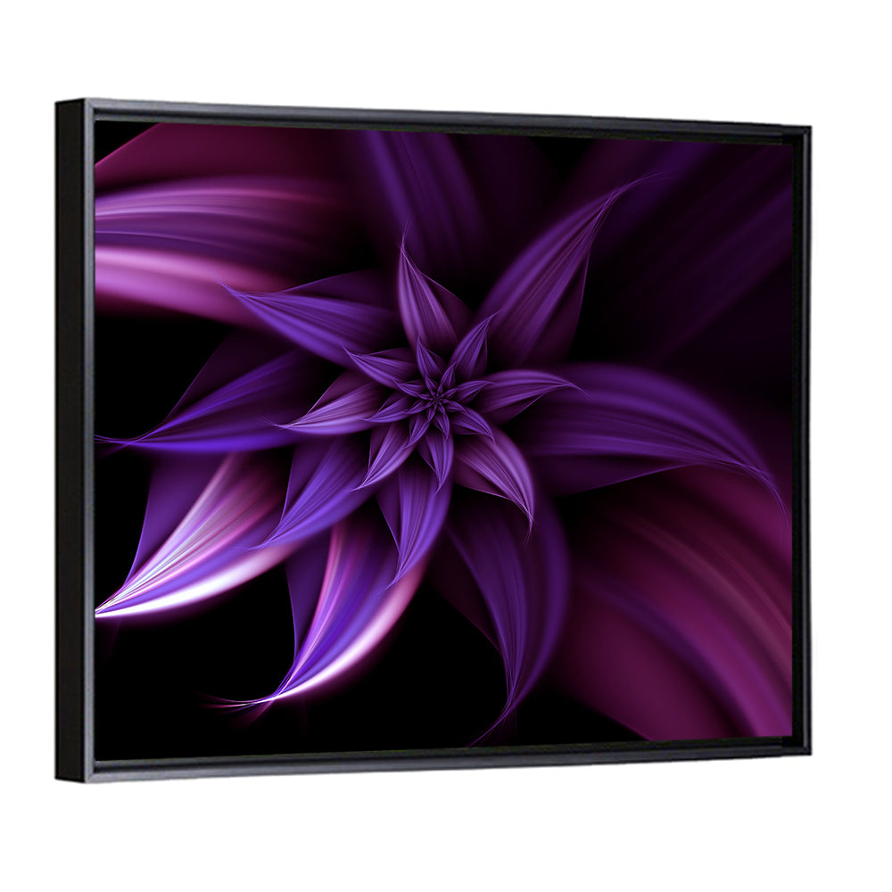 Elegant Purple Spiral Blossom Wall Art