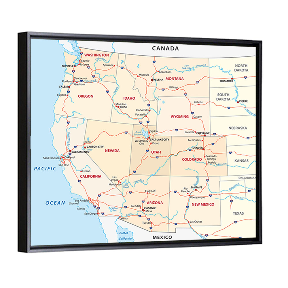 Western United States Map Wall - S 3 48111979 1200x