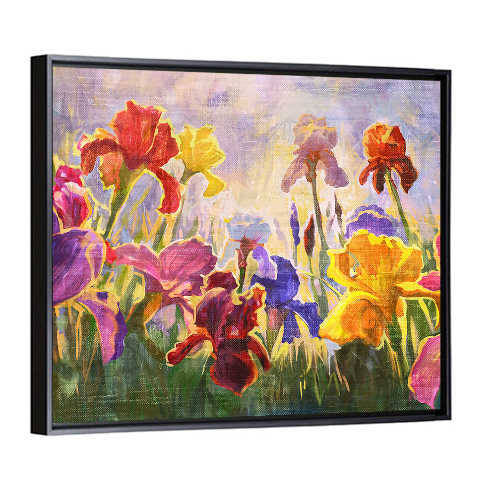 Iris Garden Illustration Wall Art