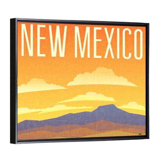 Retro Travel Poster New Mexico Wall Art