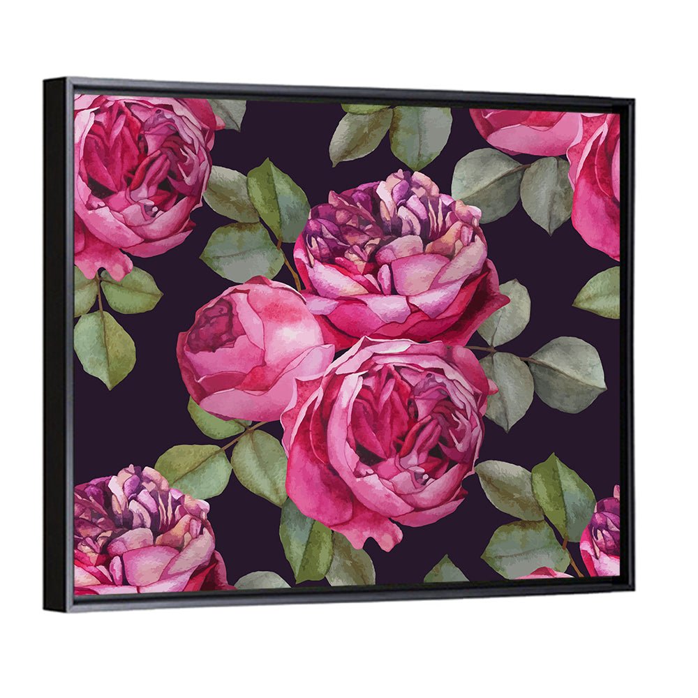 Pink Watercolor Roses Wall Art