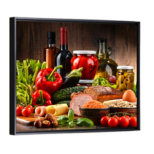 Organic Food Products Composition Wall Art