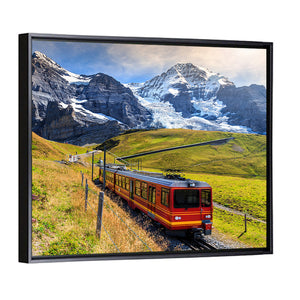 Electric Tourist Train In Switzerland Wall Art