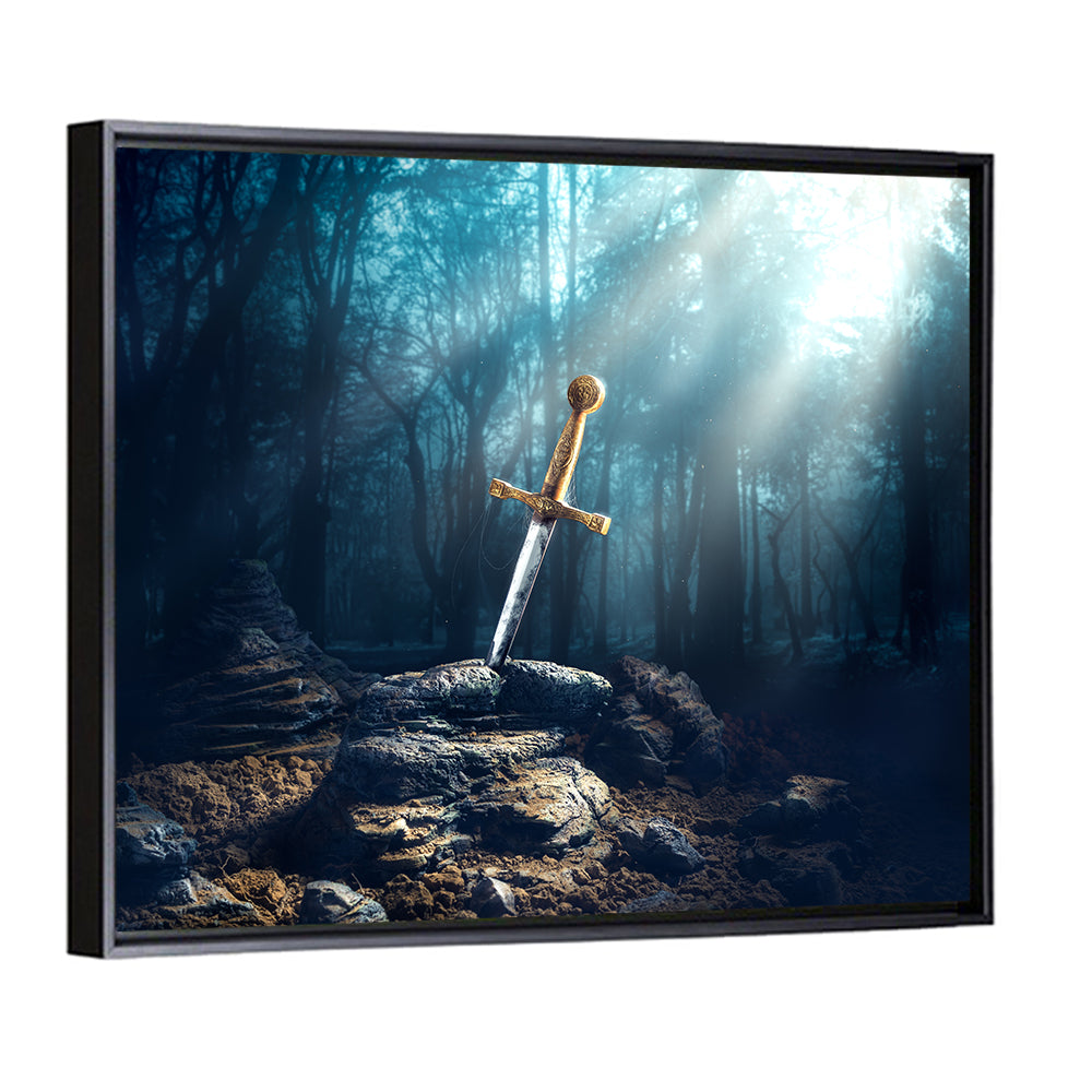 Enchanted Sword in the Stone Wall Art