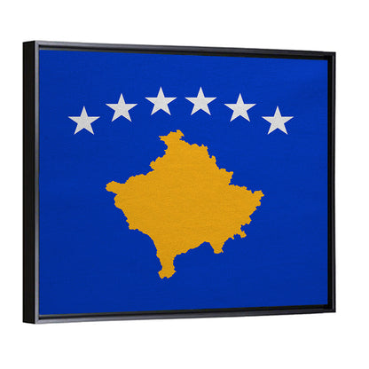 Kosovan National Official Flag Wall Art